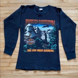 Vintage Harley Davidson Mount Rushmore Thermal.
